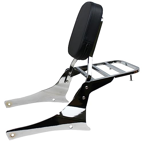 YHMOTO Beifahrer-Rückenlehne Sissy Bar mit Gepäckträger für Suzuki Volusia VL800 2001-2011 Boulevard C50 2005-2011 Boulevard M50 2005-2008