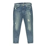 7 For All Mankind Women's Josephina Jean with Rolled Hem in Sun Bleach Destroy