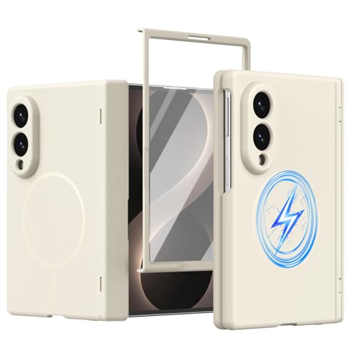 Coque Samsung Z Fold8 blanche avec protection charnière et verre écran intégré