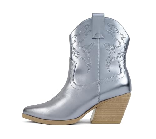 Image of Soda inchBLAZING inch ~ Women Western Bootie Pointe Toe with Low Heel (Wide Fit Available)