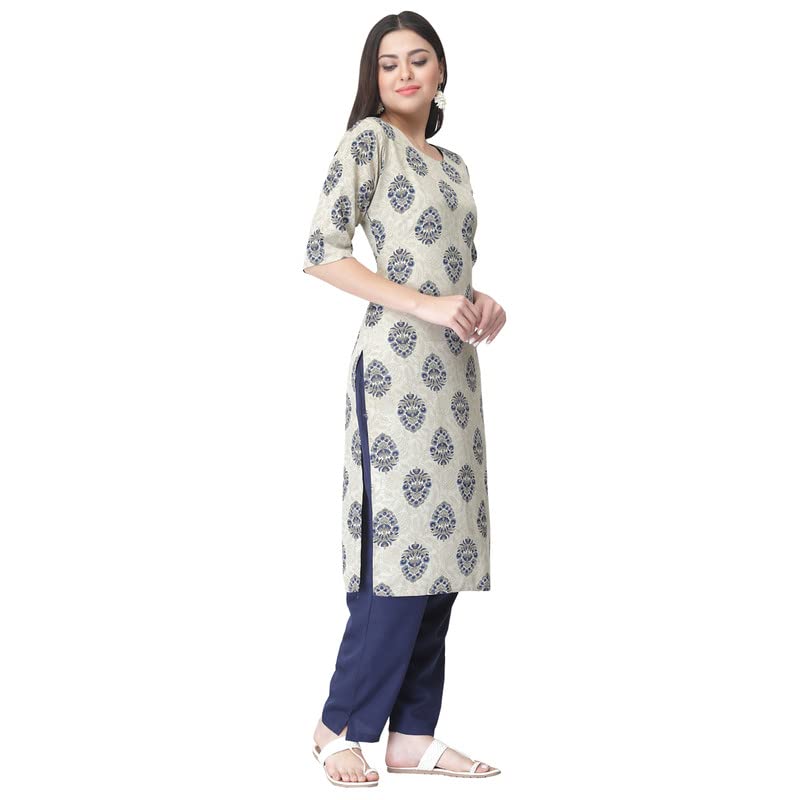 Image of Pinkmint Kurta for Women Different Digital Printed Crape Kurti Casual Wear Regular Fit Kurta