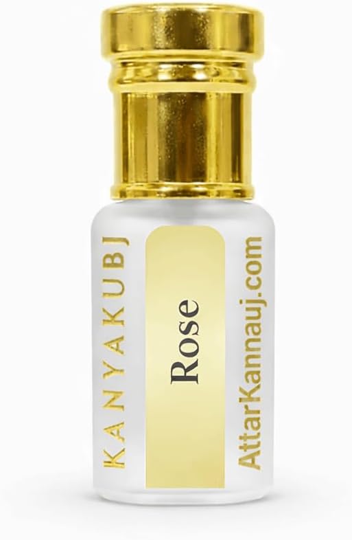 - Rose Attar Kannauj For Men, Roll-On Attar With Long Lasting Fragrance, Gift For Husband, Boyfriend, 100% Alcohol-Free, 12ml