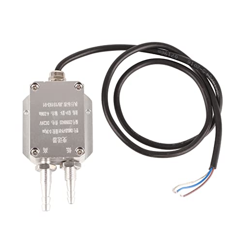 ANKROYU Transmisor de presión de viento de 24 V CC Sensor de presión diferencial Rango de 0 3 Kpa Salida de 4 20 mA para sistemas de ventilación industrial Control HVAC