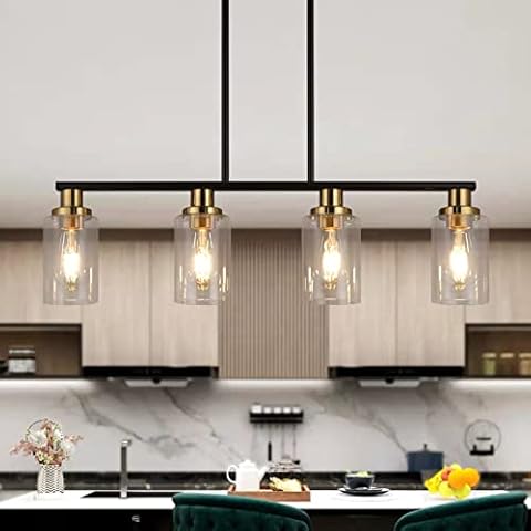 KPIOK Island Light for Kitchen, 4-Light Fixture Cover