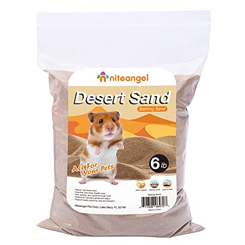 Niteangel Hamster Desert Bath Sand | No-Dust Bath Or Potty Litter Sand For Hamster Chinchillas Gerbil Mice Degu Or Other Small Pets #TOP5