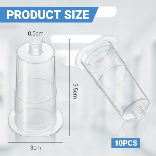 TrelaCo 10 Pack Disposable Transparent Connector Individually Sealed — view 2