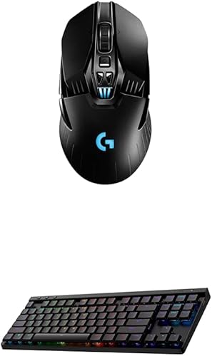 Logitech G Ratón inalámbrico para juegos 903 Lightspeed + teclado inalámbrico para juegos G515 TKL (táctil). Paquete: negro