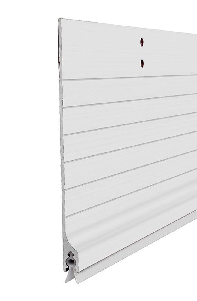 Metal Door Draft Stopper Bottom,Aluminium Mice Sweep Windscreen Dust Seal Stripping,Underdoor Draught Excluder Blocker,Seals Sweep Strip for Doors (White2,85 * 13CM) — image 1