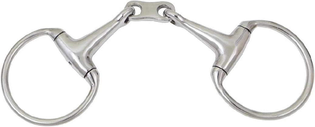 Horse Egg Butt Snaffle Bit with French Link Mouth Piece Stainless Steel (5 Inch)