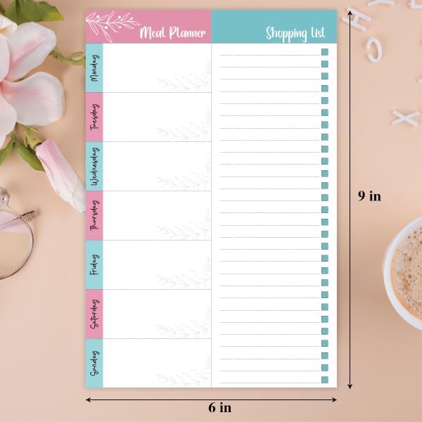 Planificador Comidas Nevera Multicolor Bloc De Notas Magnético Con Lápiz – Para Nevera, Lista De Tareas, Planificador De Comidas, Colores Variados Planificador Comendas Magnético