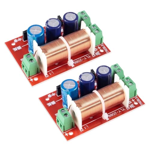 2pcs 400W Adjustable Multi Speaker Treble/Bass 2 Unit Audio Frequency Divider 2 Way Crossover Filters Updated Version New for Arrival 2025 High for Quality
