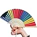 Wachlarz dumy - Fani Pride Chinese Bamboo Dance Fan | Kolorowy wentylator do ta?ca w stylu chi?skim, dobry wentylator pomocniczy do ch?odzenia na festiwal muzyczny impreza taneczna prezent Orogoo