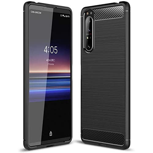 Verco Carcasa de silicona para Sony Xperia 1 III 2021, resistente y suave, color negro