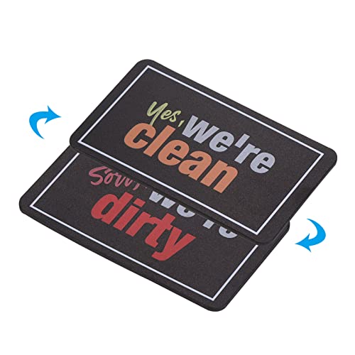 PATIKIL Dirty Clean Geschirrspüler-Magnet, Waschmaschine, Kühlschrank, Küche, Organisation, Zubehör, sauber, schmutzig, Schild-Magnet, Schwarz