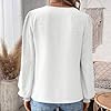 HAOLEI Long Sleeve Tops for Women UK Elegant Petite Lace V Neck Blouse Shirts Plain Swiss Dot Tunic Tops Dressy Casual Outfits Work Y2K Clothes Going Out Tops Ladies Clearance Size 8-16 White #1