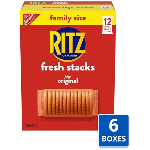 Image of RITZ Fresh Stacks Original Crackers, Bulk Travel Snacks, Family Size, 6 Boxes (72 Multi Snack Packs)