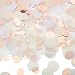 Round Tissue Paper Table Confetti Dots for Wedding Birthday Party Decoration, 1.76 oz (White Ivory Champagne, 2.5cm)