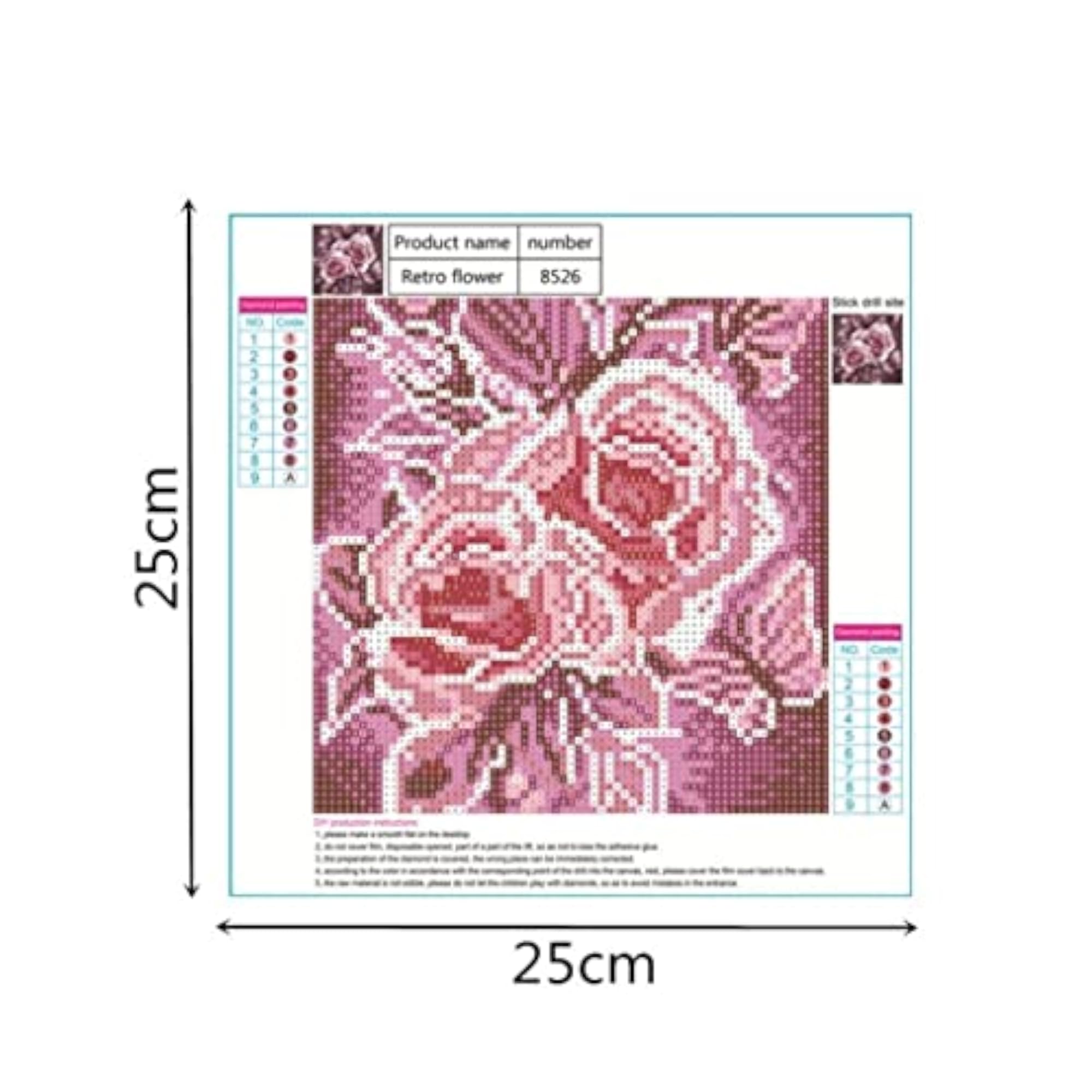 5D DIY Diamond Painting Full Drill Rose Pictures