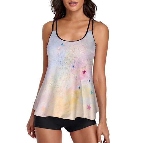 Maillot de bain tankini pour vacances à la mer avec ensemble bikini robe et short