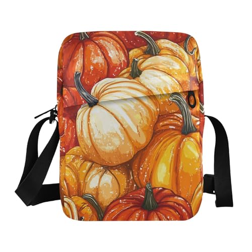 KLL Safari Orange Autumn Pumpkin messenger bag cute Vegan Leather men shoulder bag Travel Shoulder Handbags