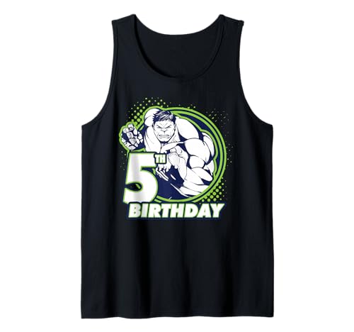 Débardeur Avengers Hulk 5th Birthday Badge pour anniversaire enfant 5 ans