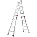 Little Giant Ladder Systems, Velocity with Wheels, M22, 22 Ft, Multi-Position Ladder, Aluminum, Type 1A, 300 lbs Weight Rating, (15422-001)
