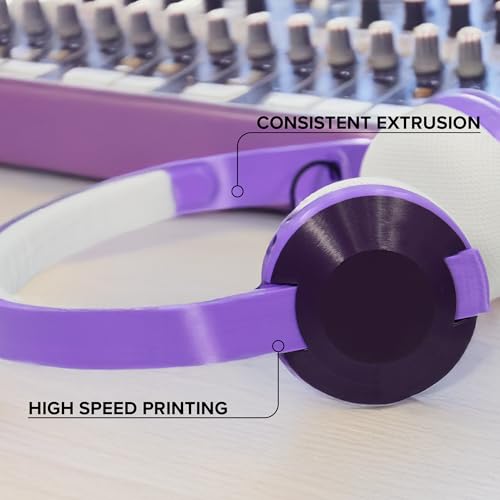 Image of Polymaker PETG Purple 3D Printer Filament 1.75mm 1kg, High Speed PETG up to 300mm /s, High Strength New Formula, Excellent Layer Adhesion, Warp Free, Compatible with Most 3D Printers