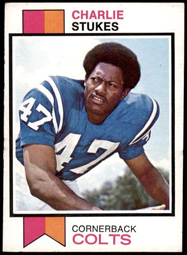 1973 Topps #516 Charlie Stukes Baltimore Colts (Football Card) EX Colts Maryland Eastern Shore