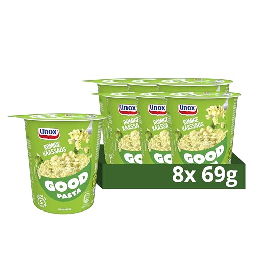 Unox Romige Kaassaus Good Pasta, een heerlijk tussendoortje - 8 x 69 g - Voordeelverpakking