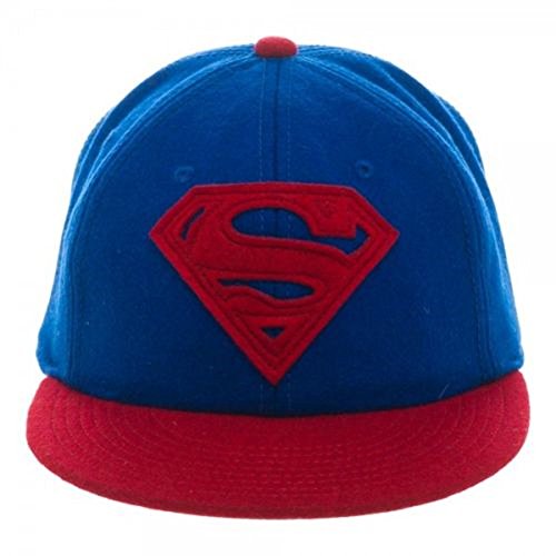 Superman - Red & Blue Baseball Cap with Logo Hat - One Size - Snapback