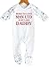 Produktbild Born To Love Man Utd Just Like Daddy Baby-Schlafanzug, für Jungen und Mädchen, entworfen und bedruckt in Großbritannien aus 100 % feiner, gekämmter Baumwolle Gr. 0 - 3 Monate, Weiß/Blau Sterne