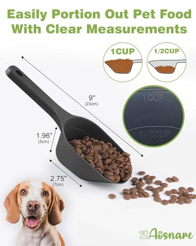 3PCS Dog Food Scoop, 1 Cup Plastic Pet Food Scoop with Measuring Lines 1/2 Cup and 1 Cup for Dogs, Cats, Birds and Rabbits (1 Green and 2 Black) 3PCS Dog Food Scoop, 1 Cup Plastic Pet Food Scoop with Measuring Lines 1/2 Cup and 1 Cup for Dogs, Cats, Birds and Rabbits (1 Green and 2 Black)