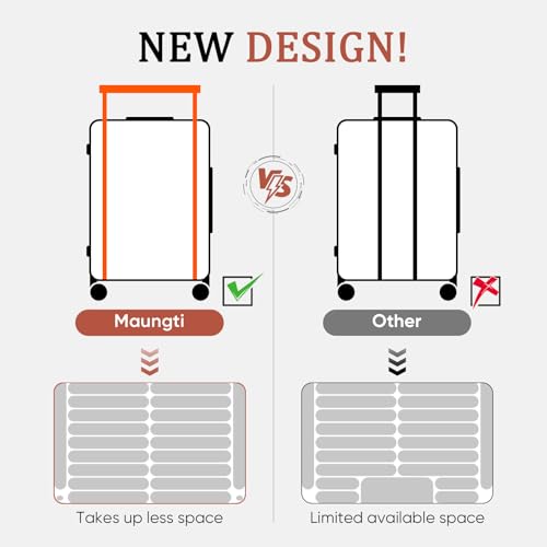 Image of 20 Inch Carry on Luggage, Hardside Suitcase with wheels Tsa Lock Hardshell Waterproof Travel Suitcases luggage for Women /Men /Family (Orange)