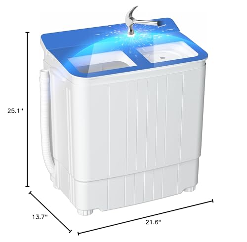 image for Pataku Portable Washing Machine, Compact Twin Tub Mini Washing Machine