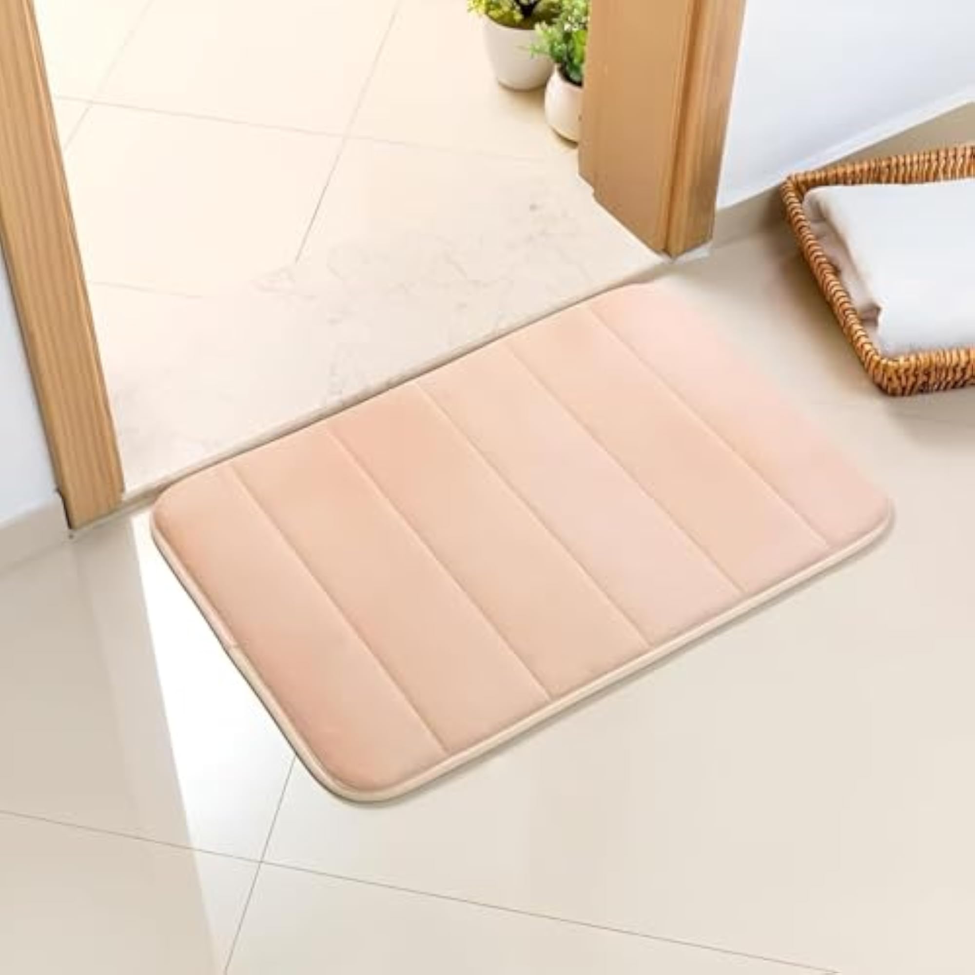 Memory Foam Bath Mat - Soft, Water Absorbent, Non-Slip