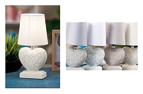 Lampada Base Ceramica Forma Cuore Antibes Colori
