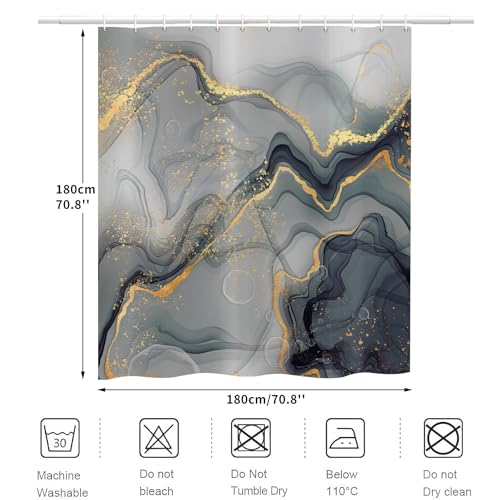 ASDCXZ Shower Curtain Marble 180x180 cm - Image 2