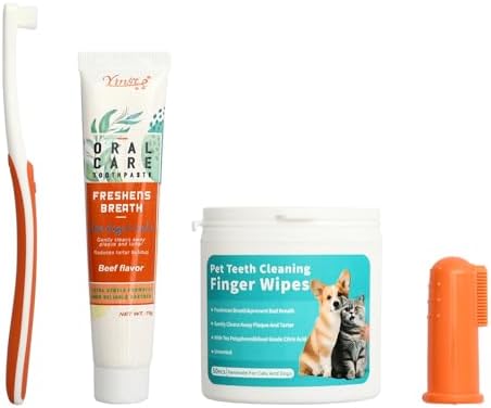 Dog Toothbrush, 70g Toothpaste for Dogs Dental Care Kit for Dogs ...