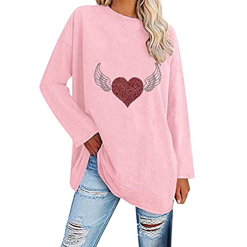 Tunika Damen Langarm Longshirt Große Größen Lange Oberteile Bedruckte...