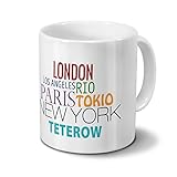 teterower see camping 200 ml Füllvolumen digital print Städtetasse Teterow - Design Famous Cities in The World-Design