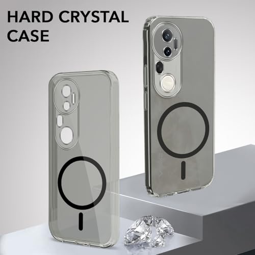 Image of Jkobi Lifetime Anti-Yellow MagSafe Compatible Clear Back Cover Case for Vivo T4 Ultra (Sleek Hard Crystal | Shockproof and Camera Protection)