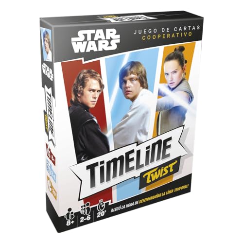 Zygomatic | Timeline Twist Star Wars | Juego de Cartas Cooperativo para Adultos y Familias | A Partir de 7 Años | De 2 a 8 Jugadores | 15 Minutos por Partida | Español