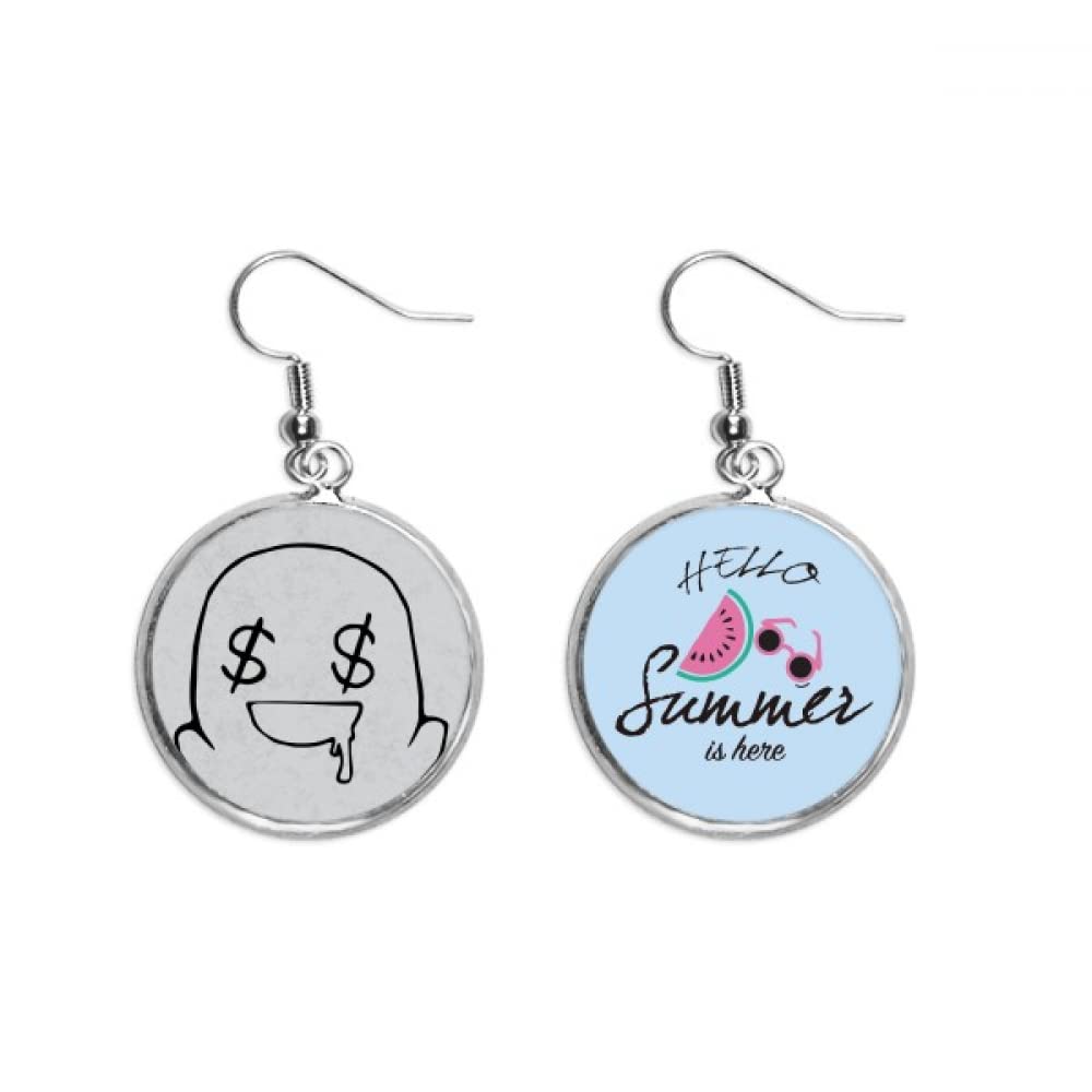 Pendientes de sandía negro estilo verano accesorio lóbulo oreja 5