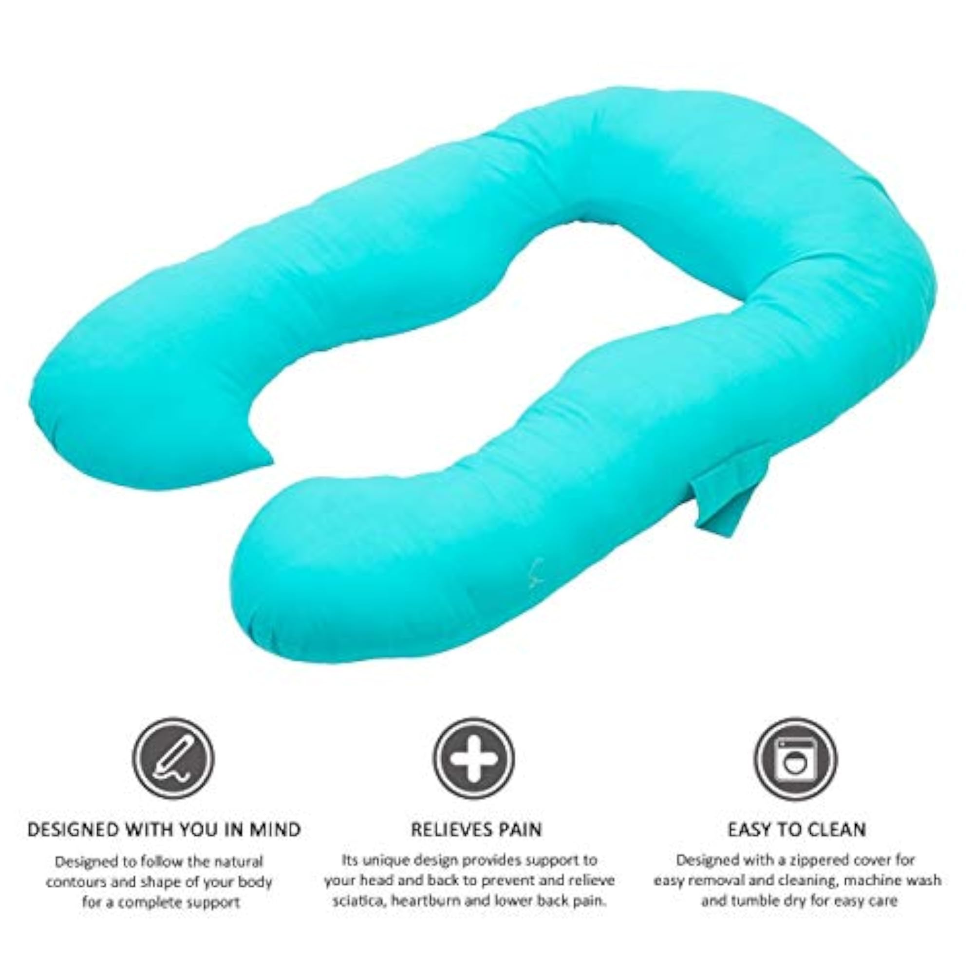 U Shape Pregnancy Maternity Pillow Cryan Blue