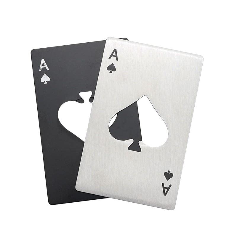 Valkyrie 2 Adet Poker Kart Paslanmaz Çelik Şişe Açacağı