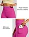 Heathyoga Scrunch Butt Lifting Leggings with Pockets for Women Tummy Control Compression Leggings No Front Seam Yoga Pants Hot Pink
