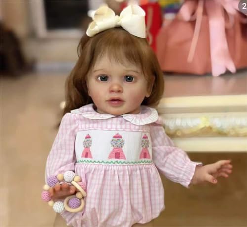 Zero pam Reborn Puppen Lebensecht-70CM Große Größe Reborn Baby Mädchen, Babypuppe Wie Echtes, 3D Haut Silikon Baby Puppe, Echte Babypuppe Mit Zubehör – Bild 6