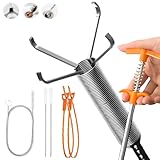 6 Stück Abflussschlange Abflussreiniger Spirale Abflussspirale Spülbecken Reinigungshaken Rohrreinigungsbürste Abflussspirale Rohrreiniger, Abflussbürste Haar Clog Tool für Küche Bad Abwasserkanäle