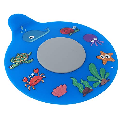 Image of WSZCML Bathtub Drain Stopper, Silicone Tub Stopper Plug, Universal Bath Drain Cover, Kids Tots Babies Gift (Blue Turtle)