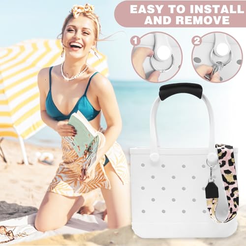 Image of Strap Wrap for Bogg Bag, Accessory for Bagg Bag, With Adjustable Shoulder Leopard Print Crossbody Strap